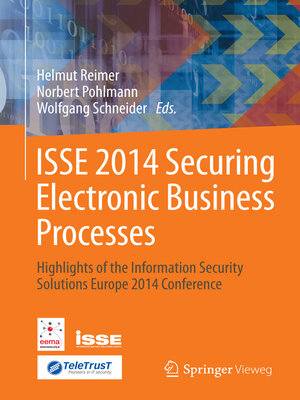 cover image of ISSE 2014 Securing Electronic Business Processes
